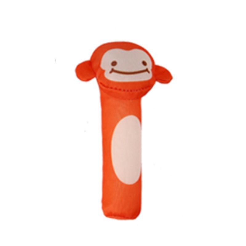 

Rattle Bell Animal Educational Baby Soothing Stick Cute Plush Birthday Gift Kid Monkey