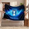 Malmö FF Personalized Fleece Blanket With Football Logo, Custom Name Text Soft Warm Home Throw Blanket