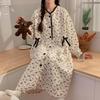 Autumn & Winter Air Cotton Maternity Nursing Pajamas: Long, Thickened Labor Dress for Postpartum and Pregnant Women