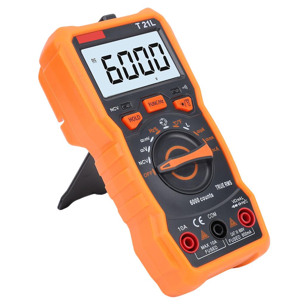 Digital Multimeter 6000 Counts Voltmeter Tester with NCV LCD for AC DC Voltage Current Resistor Capacitance Frequency