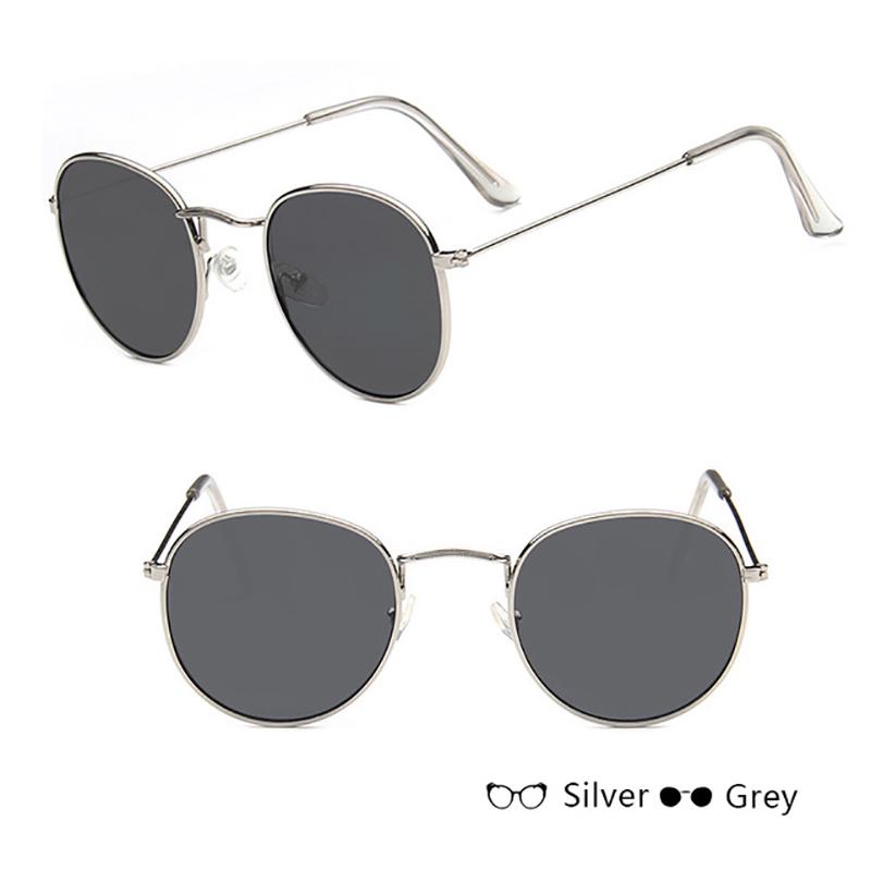 Classic Small Frame Round Sunglasses Women/Men Designer Alloy Mirror Sun Glasses Vintage Eyeglass