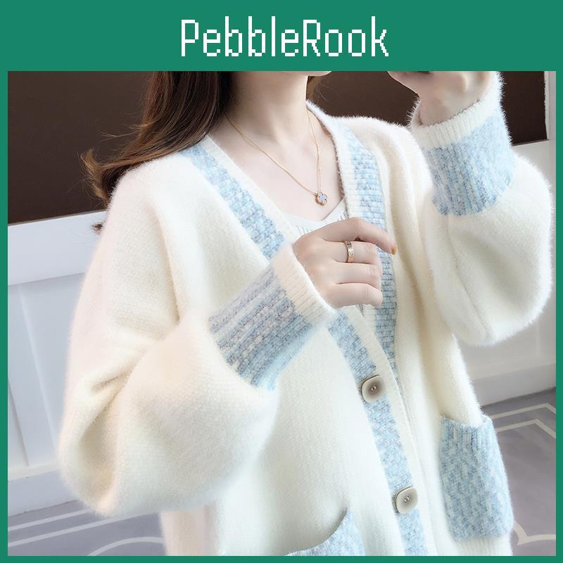 Sweater Autumn Jacket Winter And Womens Casual Knitted Cardigan Jacket Korean Pearl Shirt Loose Jacket Sweater