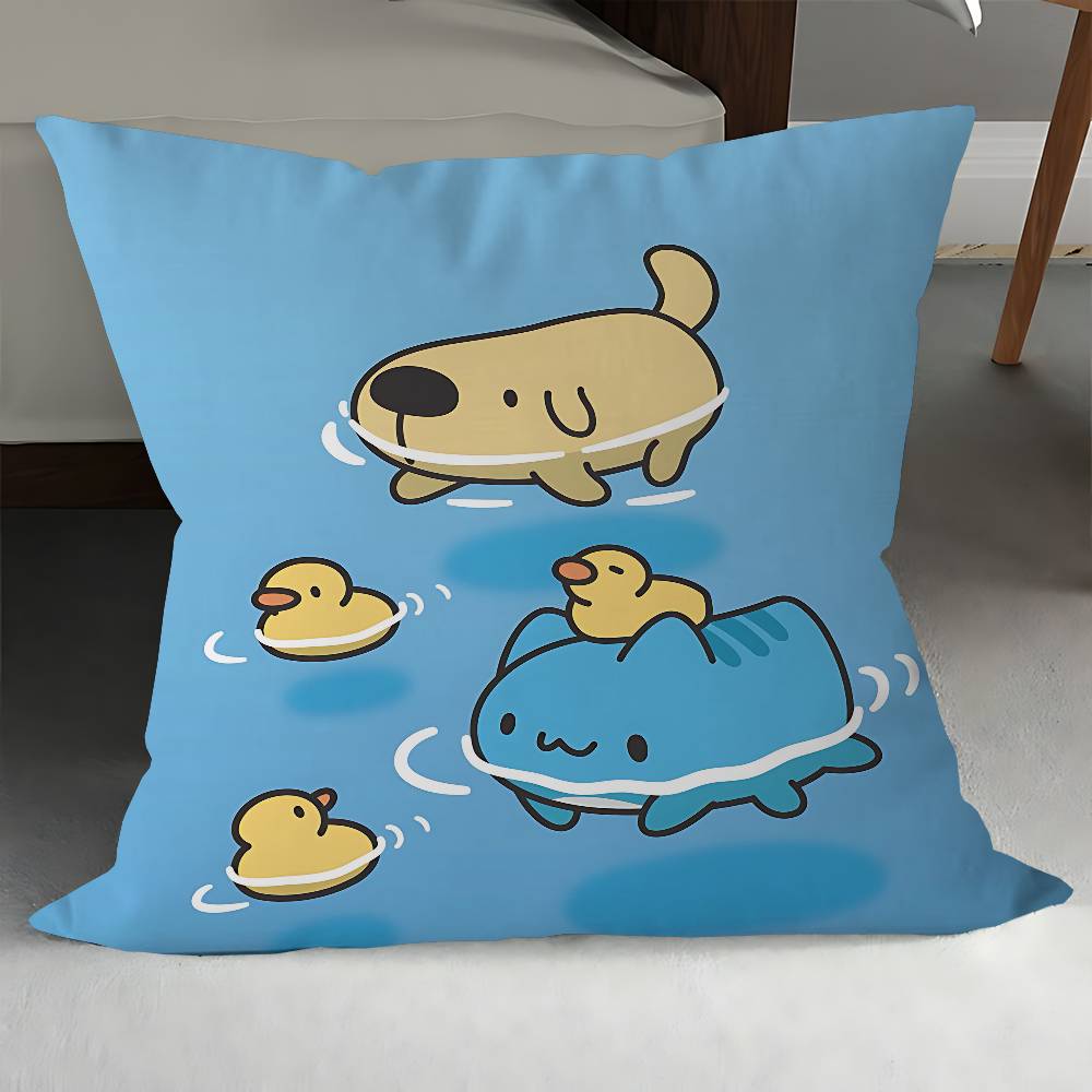 B-Bugcat Capoo Cartoon Cushion Cover Pillowcase Upholstery Sofa Throw Pillow Home Decor Pillowcas