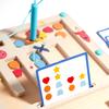 Wooden Color Shape Magnetic Maze Magnetic Sorting Travel Board Montessori Puzzle Toy Educational Learning for Age 3+ Fine Motor