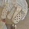 Floral Bow-hole Mesh Stockings for Children In Summer, Light and Breathable, Mid-length Pile Socks for Summer