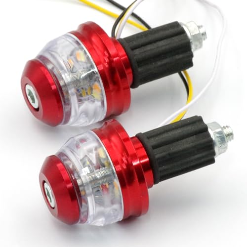 Univerzální LED blinkry na motorku, eloxovaná barevná lišta, 0,7 palce (18 mm) Sada 2 červených paralelních dovozů