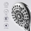 6 Functions High Pressure Chrome Water Saving Shower Mist Spray Bath Handheld Shower Head with Bracket and Hose for Bathroom