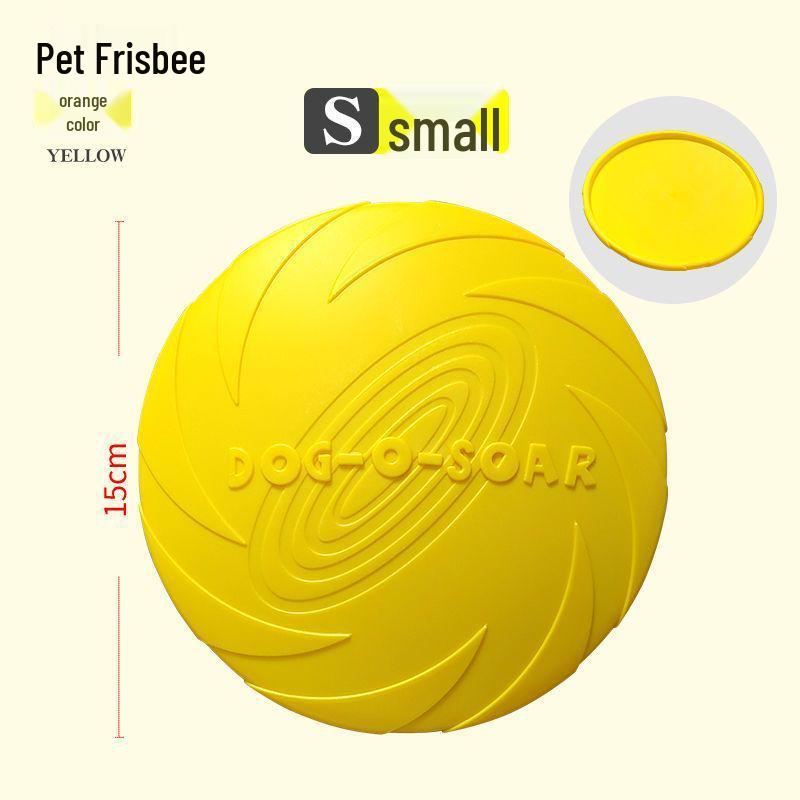 Silicone Bite-Resistant Floating Dog Frisbee Toy for Training Border Collies & Large Dogs
