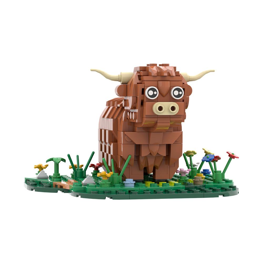 Wucifang Bags Unisex Kids Gobricks My Own Creation Hig High Quality Durable Design Safe For Children Hland Cattle Building Blocks