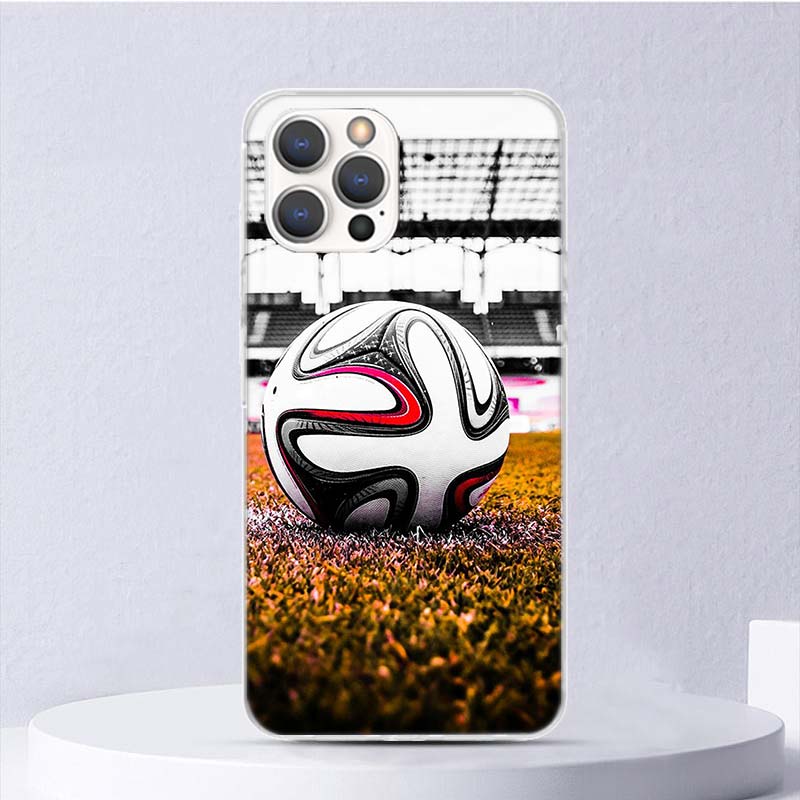 

Мягкий чехол с дизайном футбольного мяча для iPhone 11 12 13 Mini 14 Pro Max Apple, чехол для телефона X XS XR SE 7 Plus 8 + 6 6S 5S Funda iPhone 7 Plus