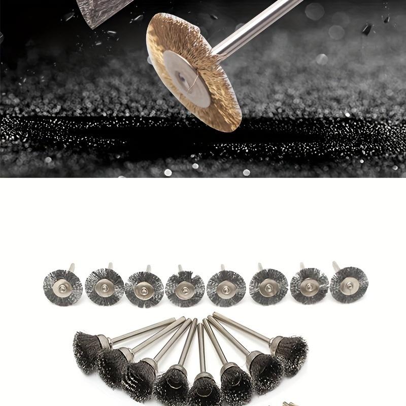 36Pcs Brass Brush Steel Wire Wheels Brushes Drill Rotary Tools Polishing Rotary Tools Metal Rust Removal Brush Set