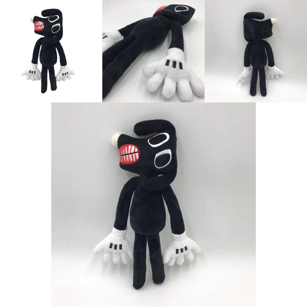 Siren Head Series Black Dog Plush Toy Crooked Neck Horror Stuffed Doll 30cm/11.8inch Height