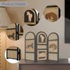 Mini Folding Screen Compact Room Dividers Panel Decorative Elegant Collectible Accents Crafts
