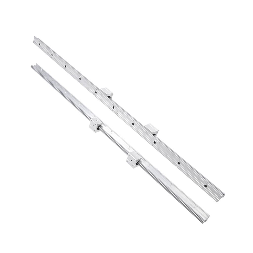 2Pcs SBR121000mm 12mm Linear Slide Rail Shaft 4Pcs SBR12UU Bearing Block