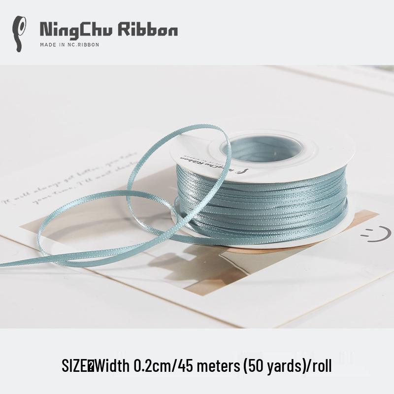 2mm Double-Sided Satin Ribbon Bookmark for Wedding Bows and Gift Wrapping
