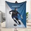 Ronaldo's Soccer Player Celebration Blanket Durable Comfort Suitable for Bed Office Chair Couch Four Seasons Universal Playful Design
