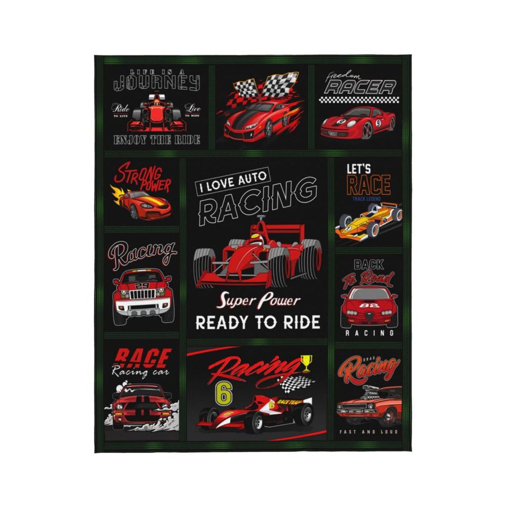 Cool Boy Racing Blanket For Men Flannel Blanket