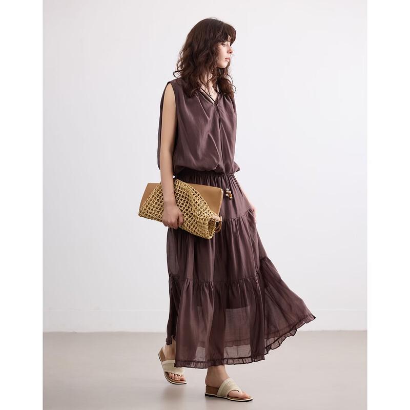 Demana Lyocell Sleeveless Retro Vacation Two-Piece Set