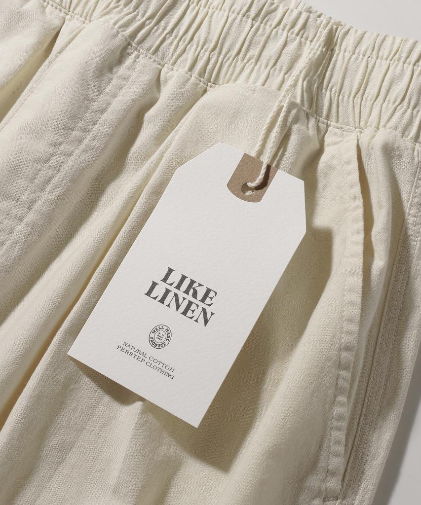 PERSTEP Cool Mix Linen-Like Flare Fit Long Pants Cream Khlp4703