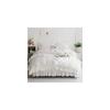 3-Piece Set of Frilled Bedding Set for Single Size: Cute Duvet Cover, Bed Skirt, Pillowcase, Bed