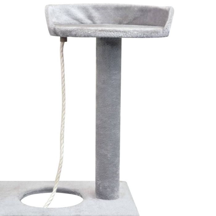 Arbre à chat - vidaXL - 150 cm - Gris - Sisal - Peluche douce