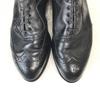 80s-90s USA Vyrobené/FOOTJOY/Kožené Full Brogue Wingtip Topánky/11B/27.5-28.5/Čierne/Vintage(POUŽITÉ)