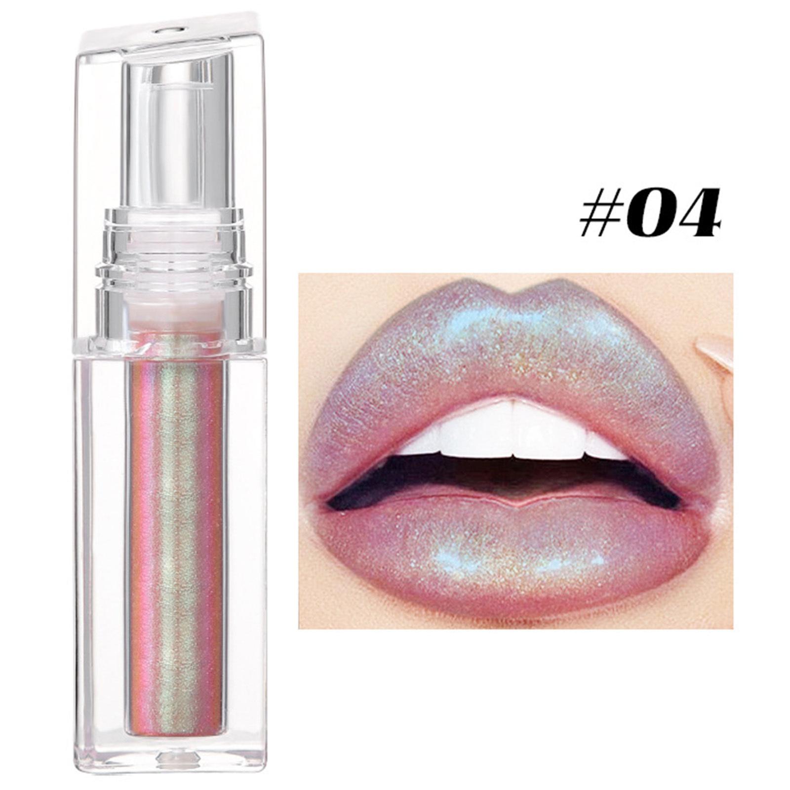 

Металлическая жидкая губная помада с блестками и бриллиантовым мерцанием, стойкая водостойкая блестящая губная помада с блестящим блеском для губ для женщин и девушек, макияж глаз One Size