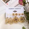 IF ME Retro Butterfly Tassel Pearl Earrings Set Elegant Gold Earring Women Fashion Jewelry Accessories