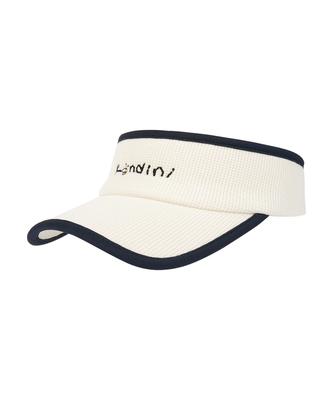 KANDINI Cream (Dark Navy) Signature Color Block Visor Hat
