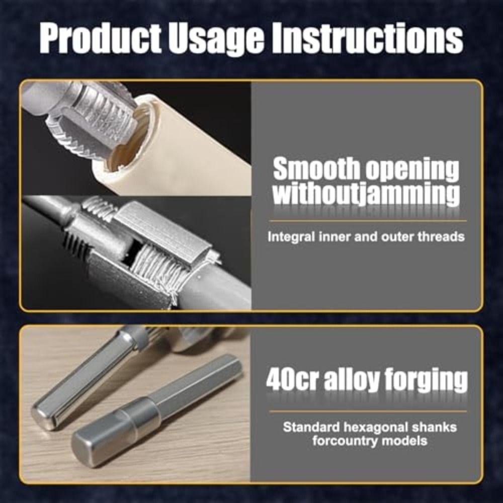 Multi-Use Pipe Threader 1 Inch Universal Thread Tool Efficient Pipe Tapping Tool Thread Cutting