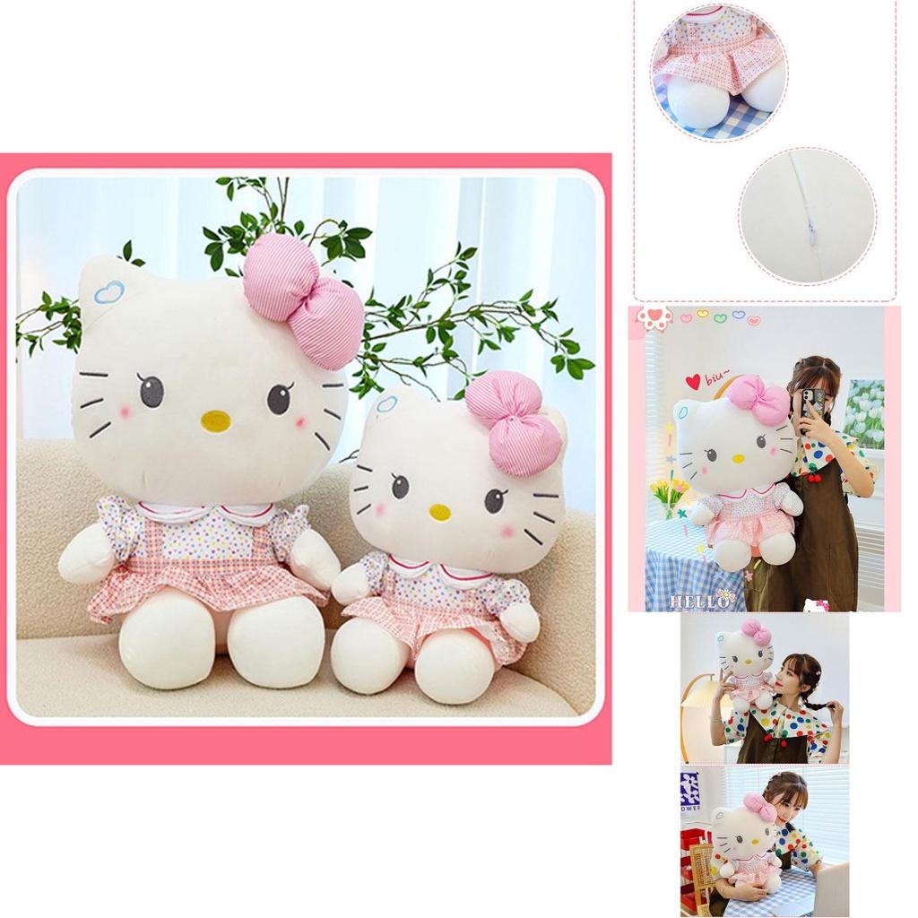 Cute Kt Cat Plush Toy Soft Stuffed Animal Doll Wholesale Gift For Birthdays