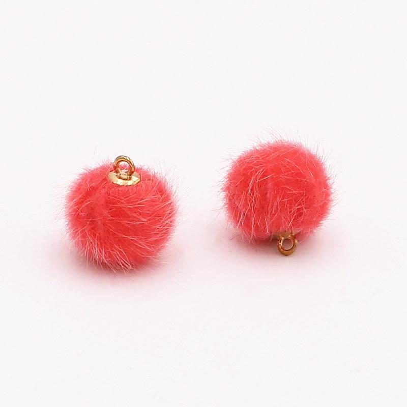 DIY Ornament Accessories 10pcs Key Ring Accessories Clothing Hair Accessories Earrings Eardrops Accessories Pendant Materials Mink Fur Ball