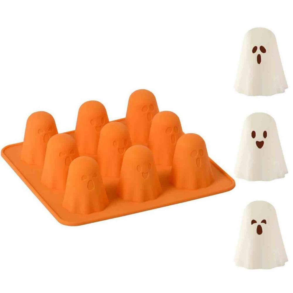 Durable Ghost Silicone Mold Reusable Halloween Baking Molds Multipurpose Ghost Shape Mold Baking