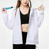 adidas Neo Training Sports Striped Loose Hooded Jacket Women Jackets White H36745