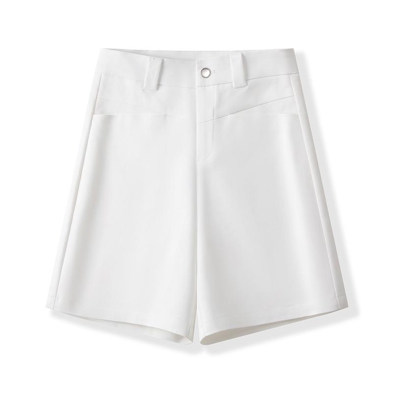 

Женские шорты А-силуэта с высокой посадкой и широкими штанинами - Летние средней длины свободного кроя 2XL (Recommended: 126-135) белый