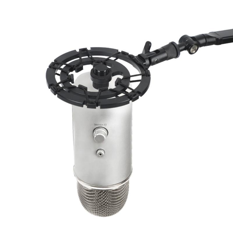 Ganzmetall-Kondensatormikrofon-Stoßdämpferhalterung, verstellbare Anti-Vibrations-Studiohalterung für professionelle Aufnahmen