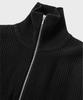 NONBLANK Loose Fit Zip-Up Collar Knit_Black