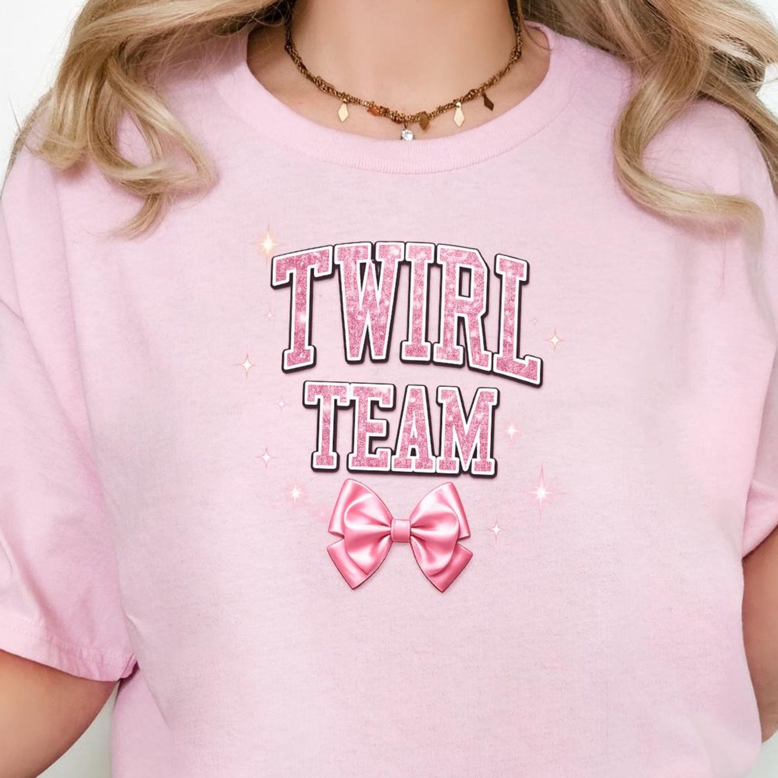 Twirl Team Shirt, Majorette Shirt, Baton Twirling Tee, Pink Varsity Twirl Shirt, Baton Girl Apparel S