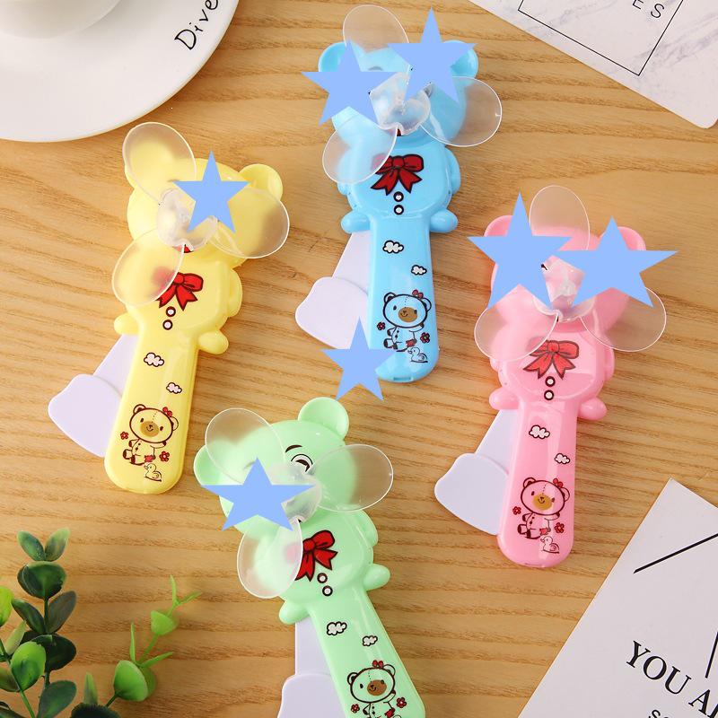 Cartoon Hand-Crank Fan: Graduation Gift for Kids