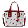 Cherry Handbag Water Bucket Pu Fashion Tote With Zipper Closure For Daily Use