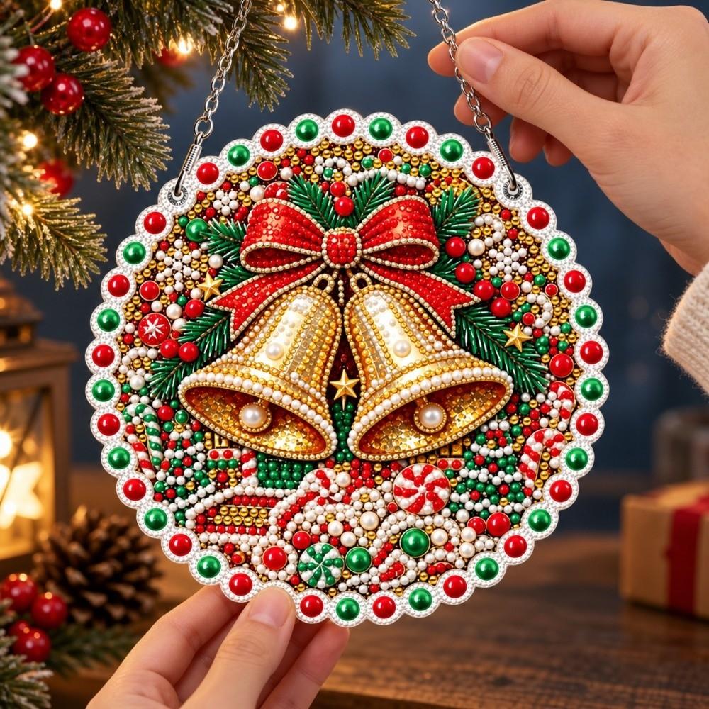 5D Christmas Diamond Painting Set DIY Craft Xmas Acrylic Pendant  Home Decoration