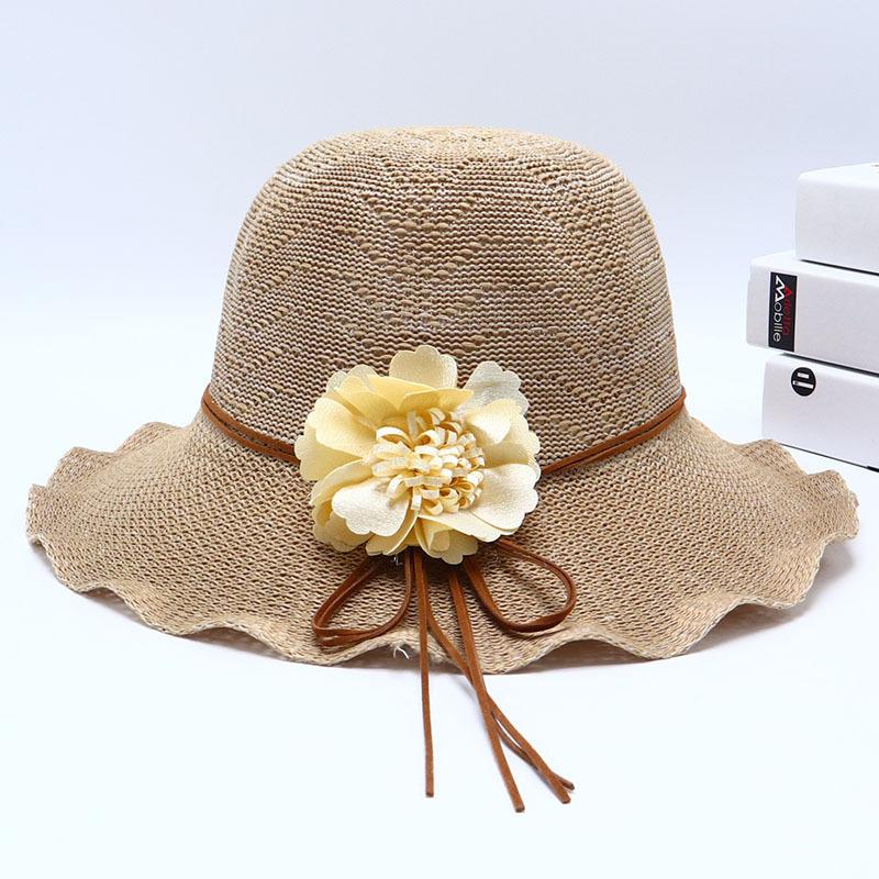 New Straw Hat Women's Outdoor Sunshade Sunscreen Hat Big Brim Trendy Vacation Beach Hat Breathable Cool Hat