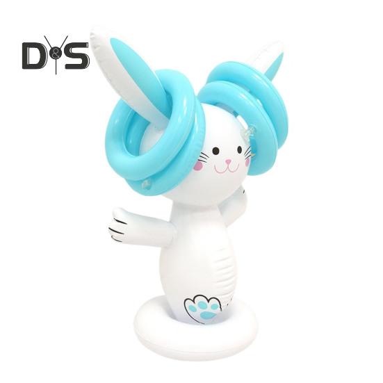 

Надувной кролик, игра в метание колец, веселая пасхальная игрушка, надувной кролик с 4 кольцами, семейная вечеринка, метание колец, интерактивная игра, подарок на Новый год Rabbit