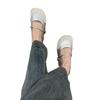 With Skirt Retro Splicing Mary Jane Shoes for Women's Spring and Autumn New Models, One Word with Shallow Mouth Inner Height Increase Single Shoes