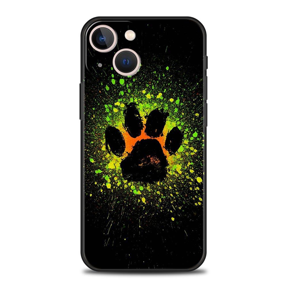 

Phone Case Cover for iPhone 17 Pro Max 16 15 14 13 12 11 Pro Max Plus 17AIR Shockproof Soft TPU Shell Dog Footprint Paw Cute Bag iPhone 17 Pro