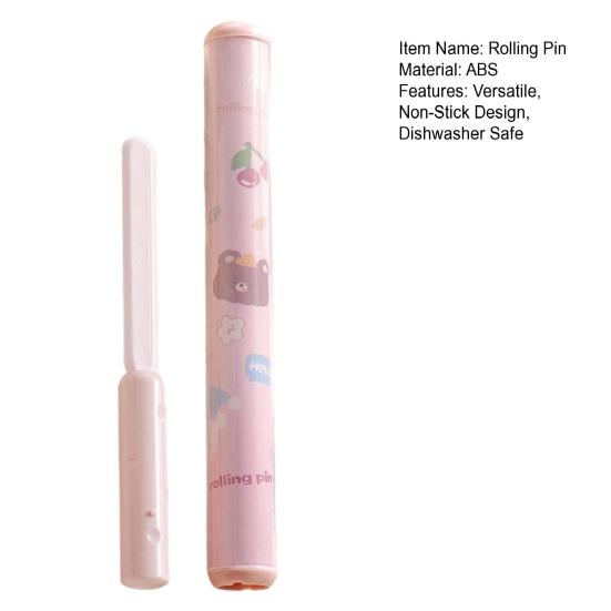 Rolling Pin with Dual Scale Markings And Built-in Pastry Cutter Non-Stick Surface Multifunctional Dough Roller for Cookies Pizza Pastries Baking Tool