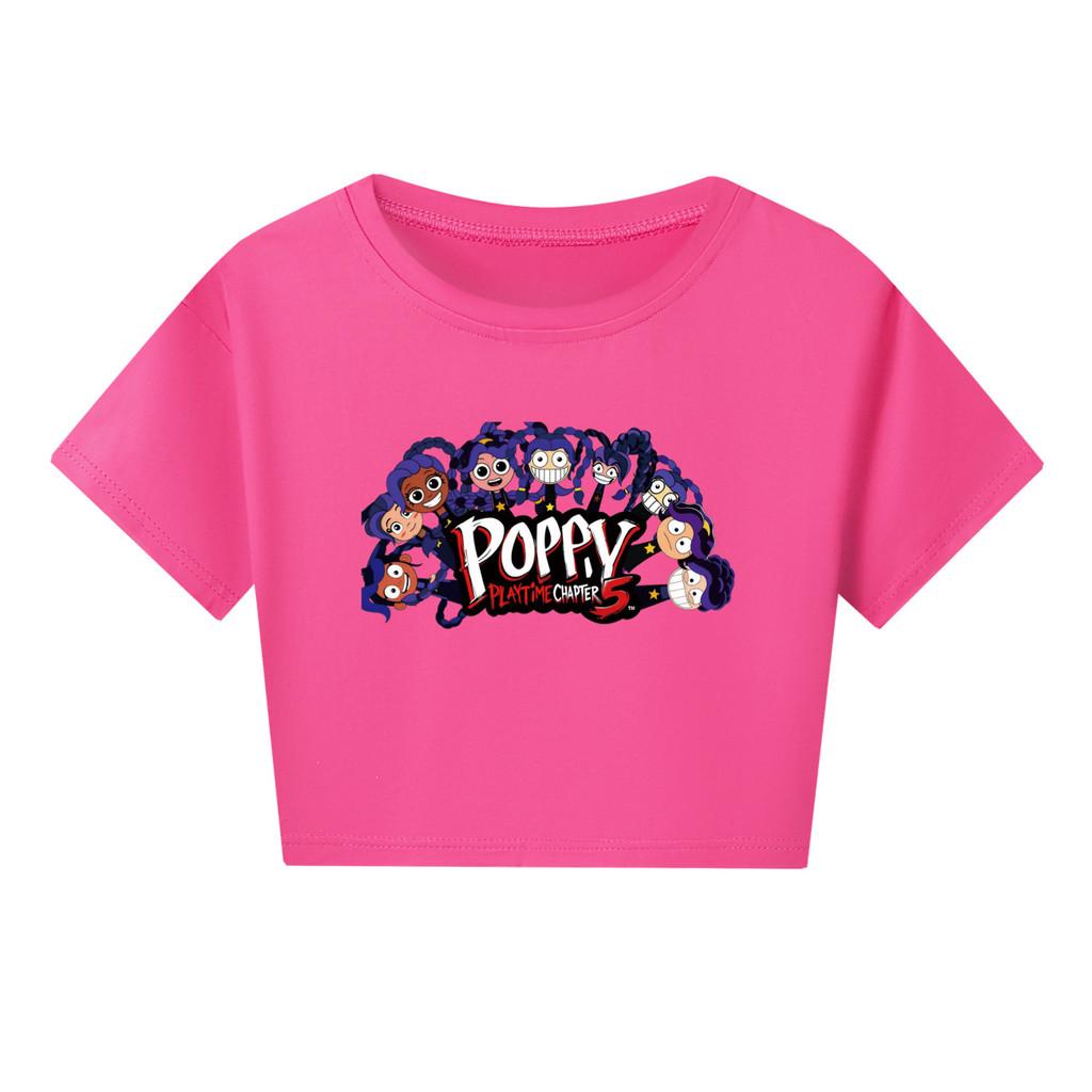 5633 Kids Girls Lily Lovebraids Print Short Sleeves Short T-Shirt
