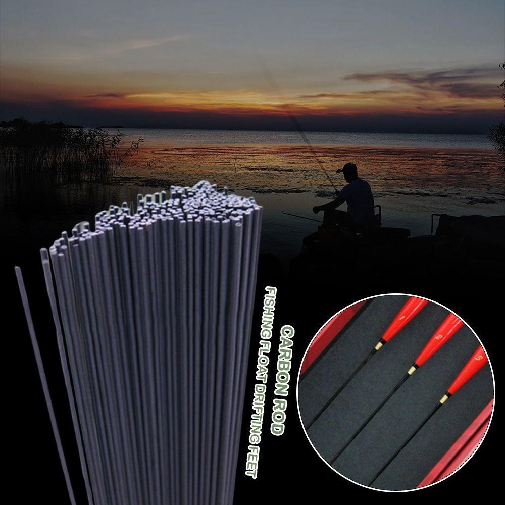 10pcs 60cm Fishing Float Drifting Feet 0.8mm~1.5mm Carbon Floats Buoy Material DIY Bold Tails Fishing Float Top Night Fishing