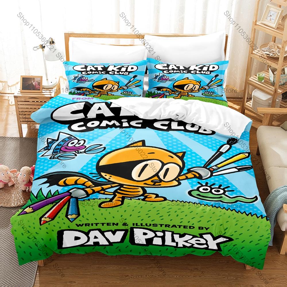 Personality Dog Man Kids Bedding Set New 3D Print Duvet Cover Set Cute Bedroom Decor Bedclothes Pillowcase Children Bedroom Deco