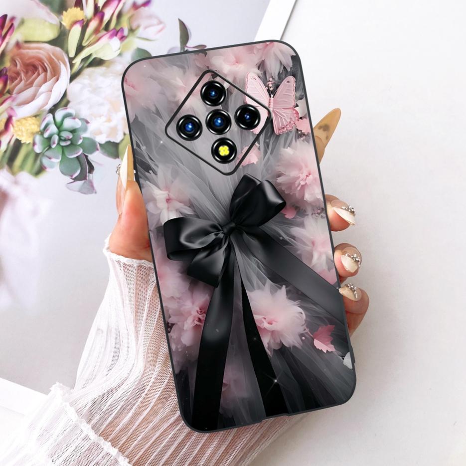 For Infinix Zero 8 Case X687 Stylish Flowers Butterfly Painted Cover Soft Slim Phone Case For Infinix Zero 8i Zero8 i X687B Bags